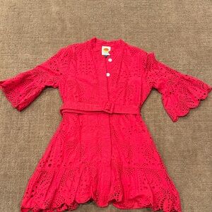 FARM Rio Vibrant Red Lace Kids Dress